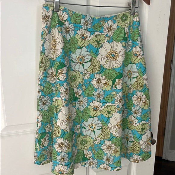 GAP Vintage Floral mini cotton skirt size 4 side zip - Picture 1 of 9